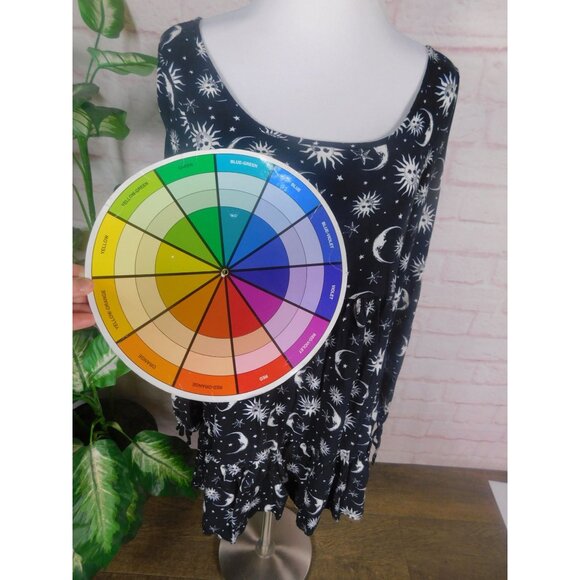 Hot Topic Celestial Sun Moon Babydoll Dress Gothic Witchy S - Picture 8 of 10